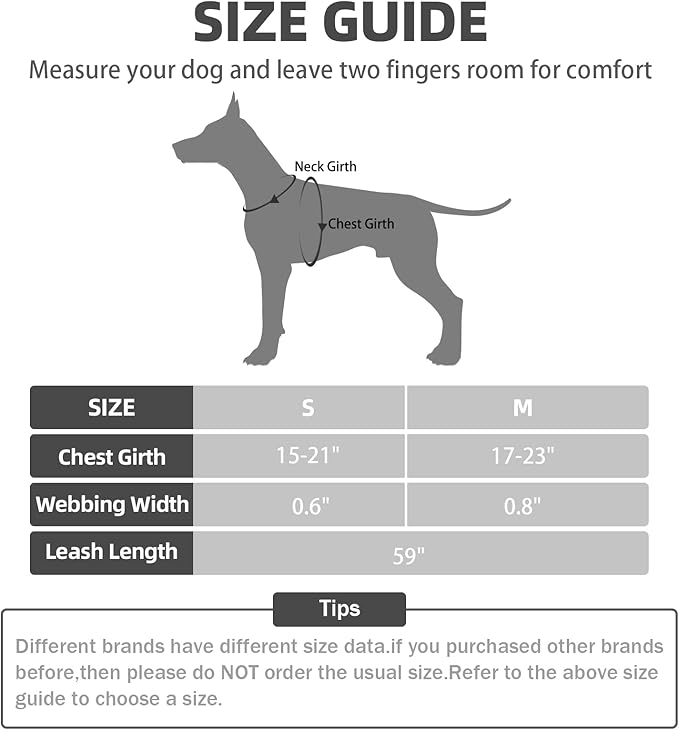 PUPTECK No Pull Dog Harness Soft Adjustable Basic Nylon Step in Puppy Vest Outdoor Walking with Leash Medium