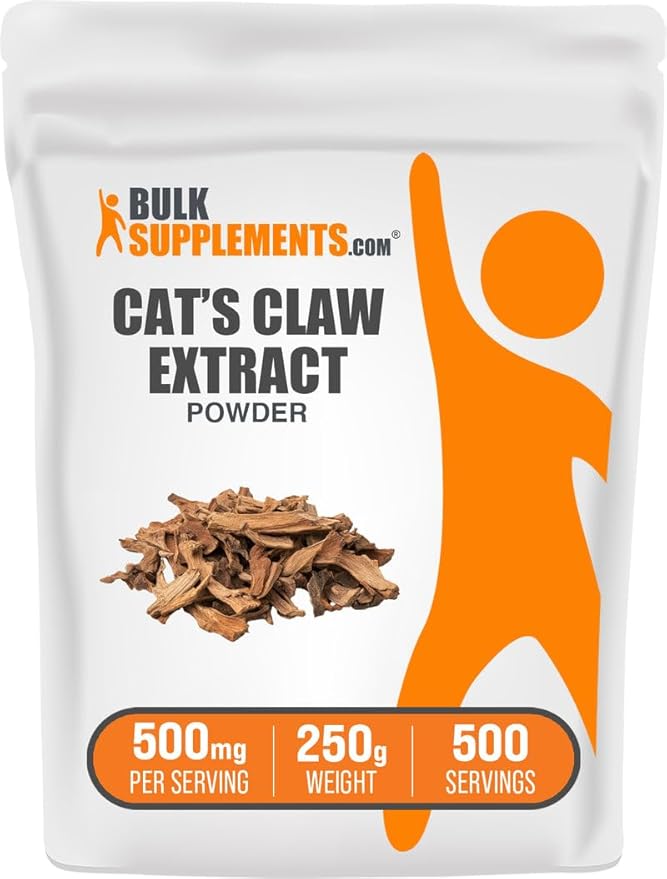 BulkSupplements.com Cat's Claw Extract Powder - Cat's Claw Supplement, Cats Claw Powder - Herbal Supplement, Gluten Free, 500mg per Serving, 250g (8.8 oz) (Pack of 1)