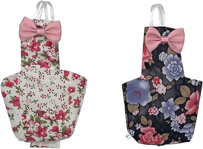 2 PCS Parrot Nappy Clothes Comfort Fit Pink&Balck Parrot Nappy Clothes for Parrots Cockatiels