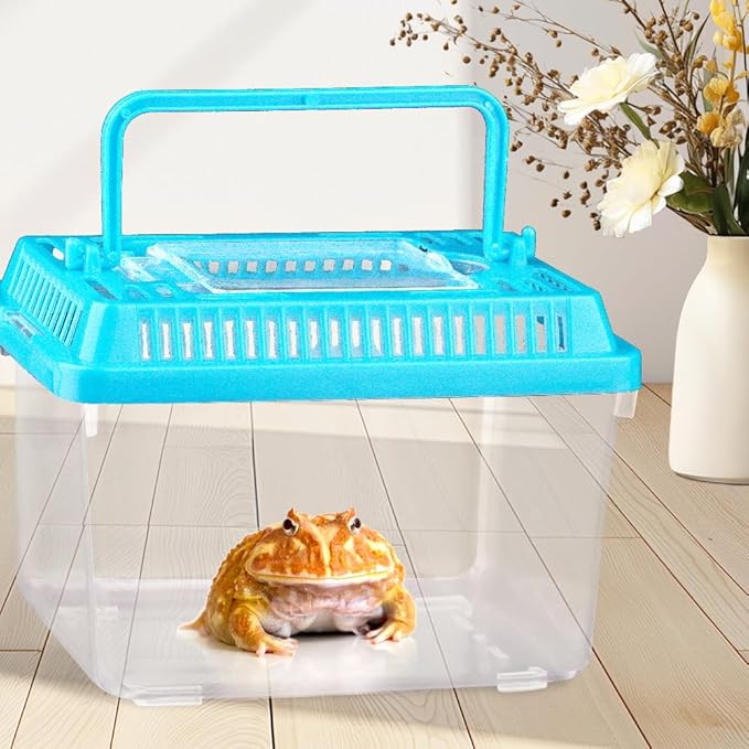 20 Pack Small Plastic Reptile Carrier Tarantula Enclosure Snake Breeding Box Hatching Container for Spider Fish Turtle Hermit Crab Bearded Dragon Lizard (5.1 x 3.5 x 3.5 Inch)