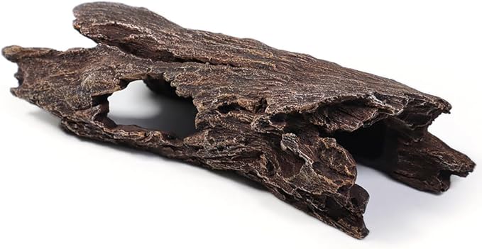 Fish Tank Decorations - Large Aquarium Decorations Air Bubbler Tree Fish House for Betta Hideout Caves Buddha Decor Temple Ruins Arched Betta Fish Accessories Reptile House Shelter Decor (Wood A-M)