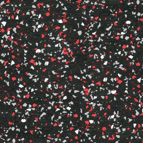 American Floor Mats - Extreme Rubber Gym Tiles - 1 Inch Thick Colorful Rubber Gym Tiles - Superior Shock and Sound Absorbing Tiles - 35% Red/Grey/White 50 Tile Pack (Covers 200 Sq Ft)