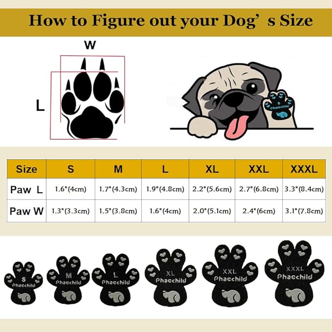 Dog Paw Pads Anti-Slip Grips,Dog Paw Protectors for Senior Dogs on Hot Pavement,Provides Traction to Keep Them from Slipping on Smooth Floors 20 sets-80 Pads Black M