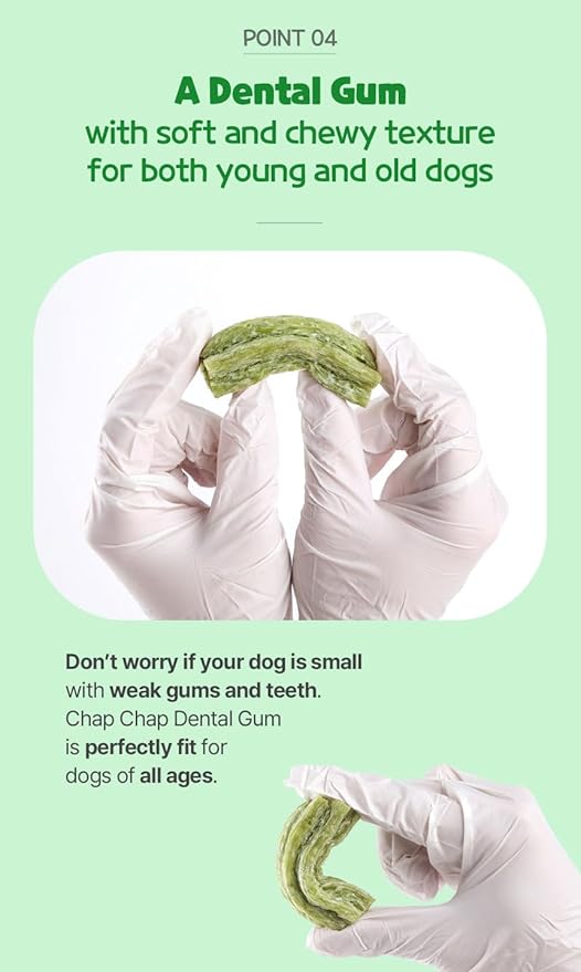 SSOMDALPET Chap Chap Dental Gum for Dogs, 30 Chews | Soft & Chewy, Dental Care Treat, Large Pack, Joint & Bone, Eye & Skin, Gut & Probiotics Options (30 Count, Eye & Skin (Blueberry/Purple))