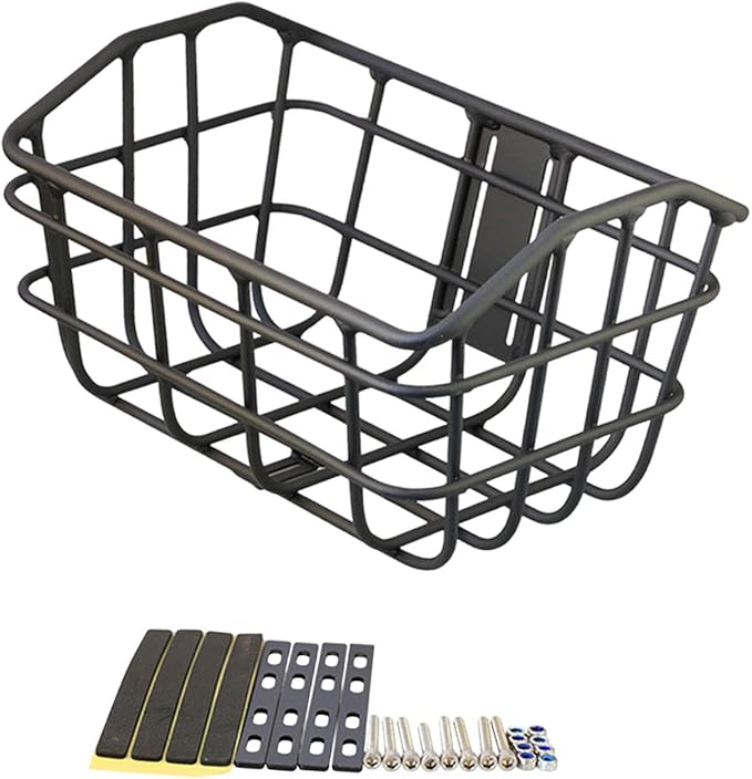 Basket Black Front Sturdy Construction Aluminum Alloy Large Capacity Accessories Cargo Container for Pet Transport