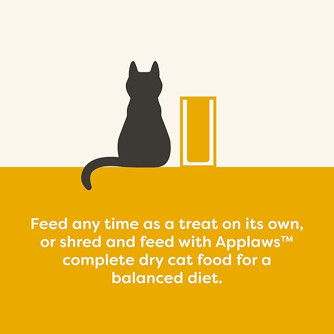 Applaws Natural Cat Treats, Grain-Free, High-Protein Whole Chicken & Rosemary Loins, Single-Ingredient Healthy Snack for Cats (12 x 1.06 oz Loins)