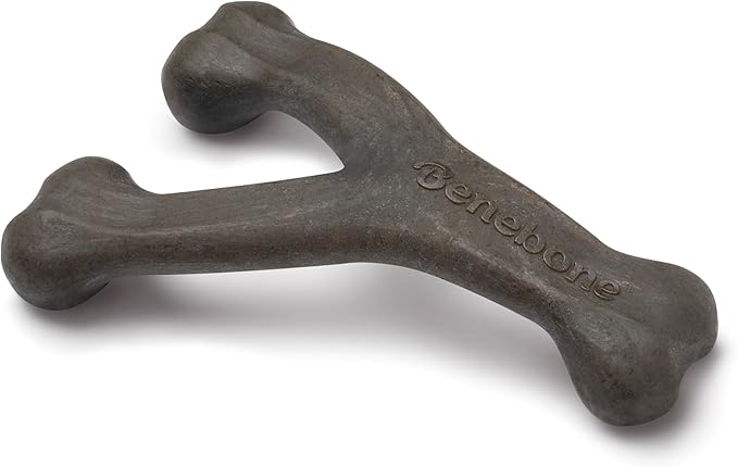 Benebone Pumpkin Spice Wishbone – Limited Edition Flavor, Durable Dog Chew Toy for Aggressive Chewers, Made in USA, Large