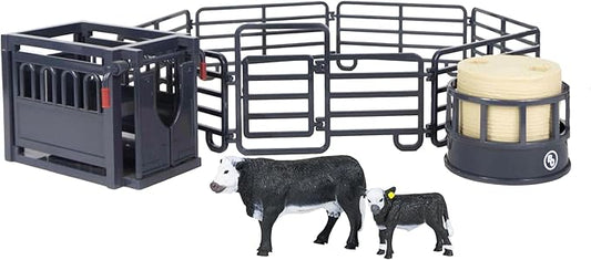 Big Country Toys 12-Piece Ranch Set - Farm Animal Toys for 3 Year Old Boys and Girls - Toy Figures & Playsets