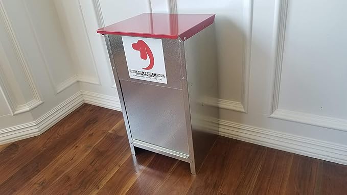 Duncan's Dog Feeder - Galvanized Metal Pet Food Station for Outdoor or Indoor Use - Automatic Gravity Self Feeding Dispenser for Small, Medium, and Large Breeds - Holds 25 Pounds of Dry Kibble