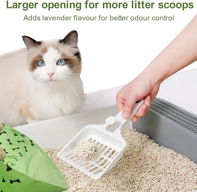 Green Dog Poo Bags Lavender scent -120 Large Biodegradable Poop Bags, Extra Thicken Strong Corn Starch Blended Compostable Leak Proof Poop Waste Bag for Dogs