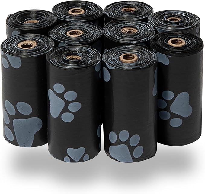 Best Pet Supplies Dog Poop Bags (4 x 150 Bags) for Waste Refuse Cleanup, Doggy Roll Replacements for Outdoor Puppy Walking and Travel, Leak Proof and Tear Resistant, Thick Plastic - Assorted Colors