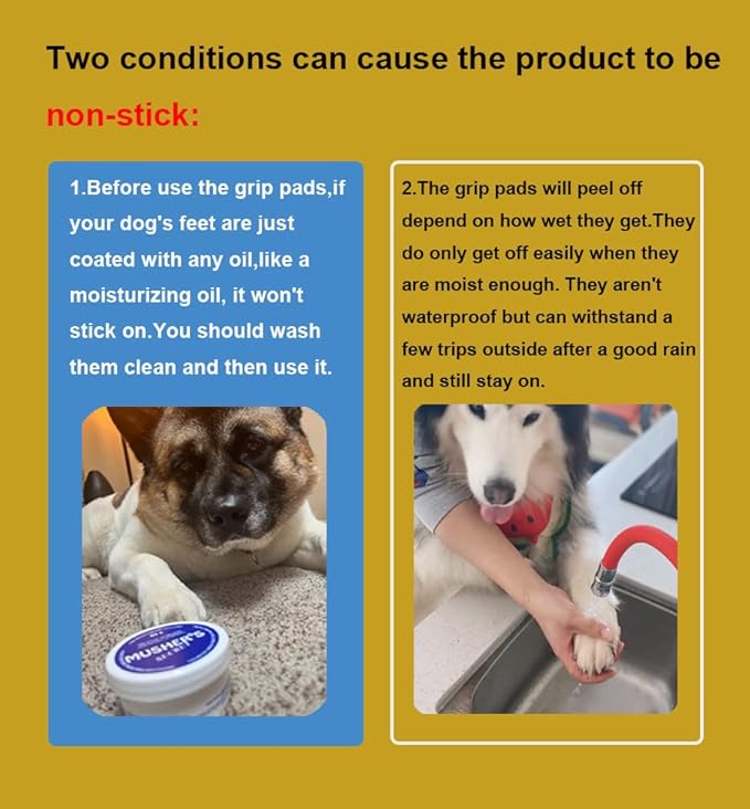 Dog Paw Pads Anti-Slip Grips,Dog Paw Protectors for Senior Dogs on Hot Pavement,Provides Traction to Keep Them from Slipping on Smooth Floors 20 sets-80 Pads Black S