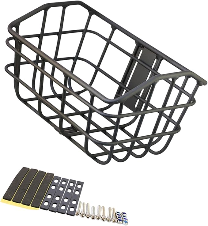 Basket Black Front Sturdy Construction Aluminum Alloy Large Capacity Accessories Cargo Container for Pet Transport