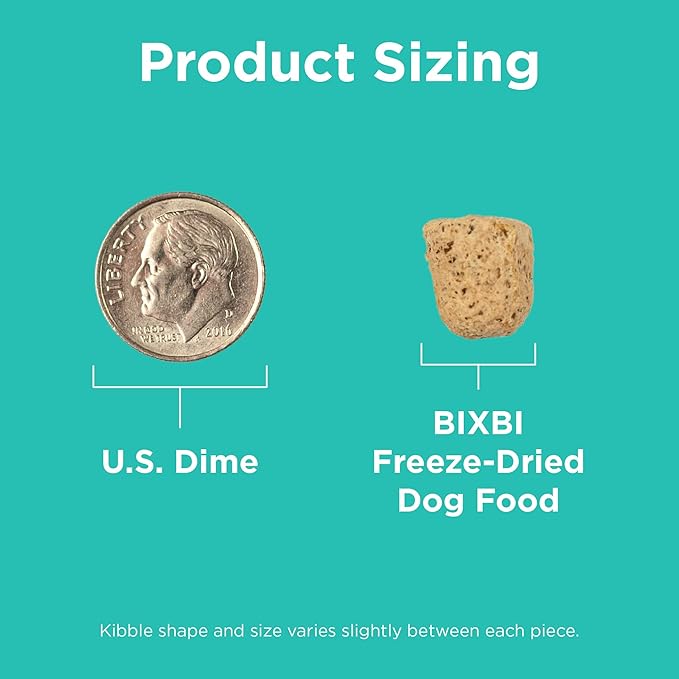 BIXBI Rawbble Freeze Dried Dog Food, Duck Recipe, 12 oz - 95% Meat and Organs, No Fillers - Pantry-Friendly Raw Dog Food for Meal, Treat or Food Topper - USA Made in Small Batches