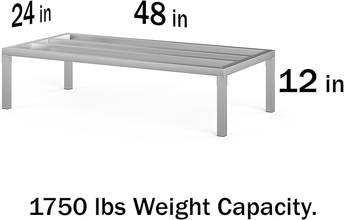 24 in X 48 in. Aquarium Stand | Industrial Style Aluminum Fish Tank Base with Open Frame Design