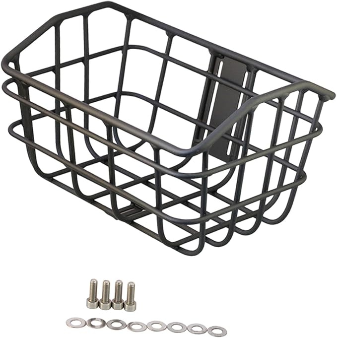 Basket Black Front Sturdy Construction Aluminum Alloy Large Capacity Accessories Cargo Container for Pet Transport