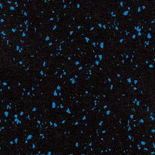 American Floor Mats 1/4in (7mm) Thick 10% Blue 4' x 8' Heavy Duty Rubber Rolls, Protective Exercise Mats, Home Gym Rubber Flooring