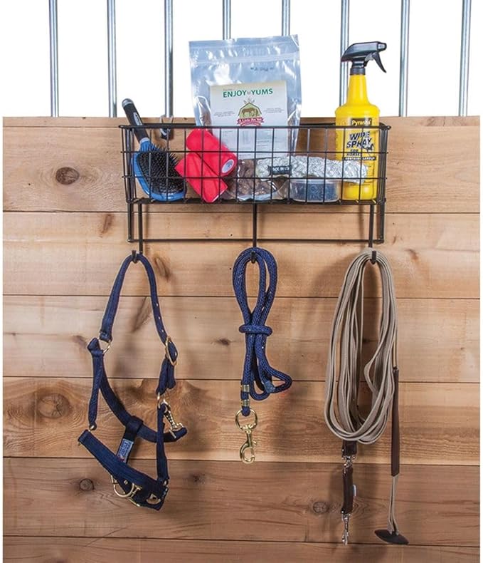 Basket & Tack Rack for Horse | Sturdy, Multi-Function, Mounted Design | 5 Year Warranty