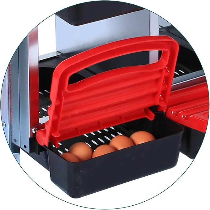 Chicken Nesting Box, 6 Hole 2 Layer Hen Nest Boxes with Legs, Roll Away Eggs Laying Boxes,Cleanable Pull Out Hen Roosting Boxes