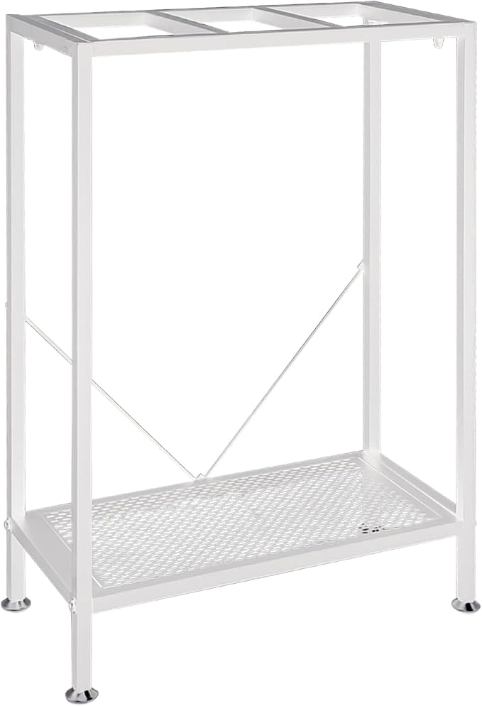 Fish Tank Stand: The Perfect 10 Gallon Metal Aquarium Stand Measuring 22.8" W x 10.6" D x 31.3" H to Fit Your Aquatic Display Needs. (10 Gallon-White)
