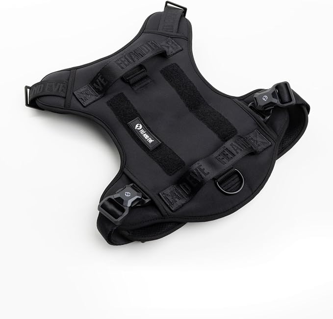 2025 New Edition, Fei & Eve MagEase Dog Harness - 3-Second Magnetic Buckles | 3-Point No-Pull Control | Heavy-Duty 900D Nylon | Dual Safety Handles | Breathable Mesh | Adjustable Fit | Large,Black
