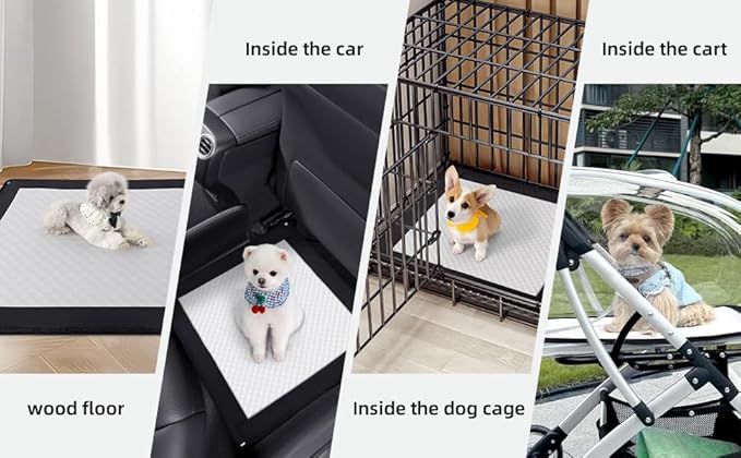 Dog Pee Pad Holder, Puppy Pad Holder, 14 Powerful Magnetic Clips, Indoor Dog Potty, Oxford Cloth Material, Fit 34x28 Pad, Black