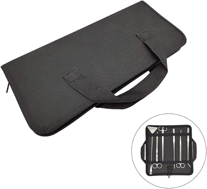 Aquascaping Tools 7 in 1 Kit Aquarium Plant Scissors Tools Set Curved & Waved Scissor Tweezers Spatula Stainless Steel Anti Rust Tools for Fish Tank Cleaning Plant Trimming