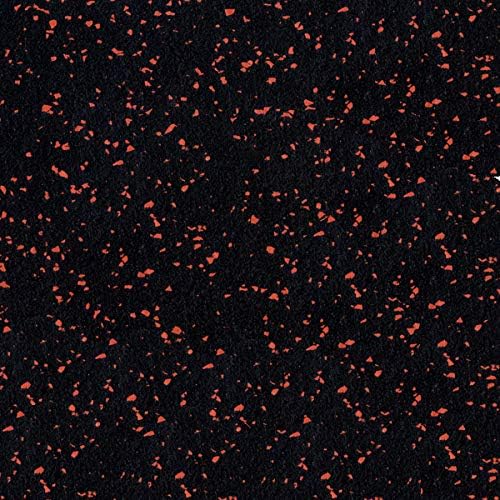 American Floor Mats 1/4in (7mm) Thick 10% Red 4' x 7' Heavy Duty Rubber Rolls, Protective Exercise Mats, Home Gym Rubber Flooring