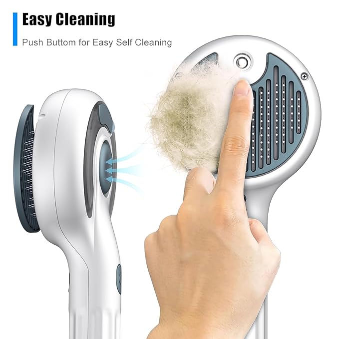 Cat Steam Brush for Indoor Cats – 3-in-1 Grooming Tool with Water Spray, Self-Cleaning Hair Comb for Long & Short Haired Cats and Dogs