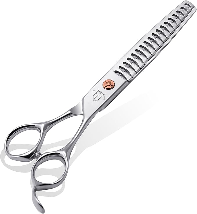 Dog Grooming Scissors: 7 inch Pet Chunker Shears Made Of Japanese 440c Advanced Stainless Steel Professional Grooming Scissors for Dogs Cats and Other Pets