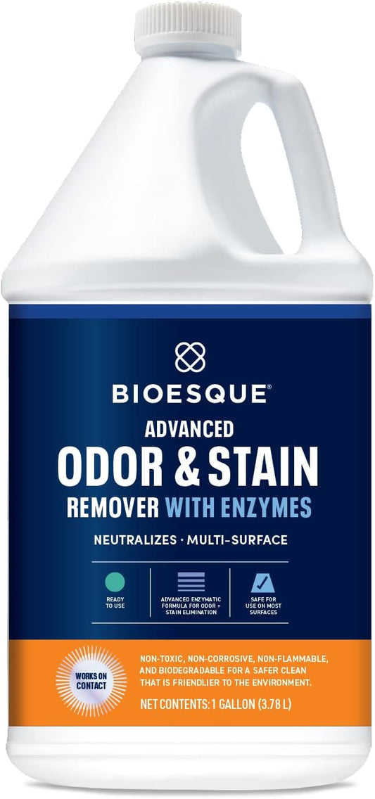 Bioesque Advanced Odor & Stain Remover with Enzymes, 1 Gallon (Pack of 1)
