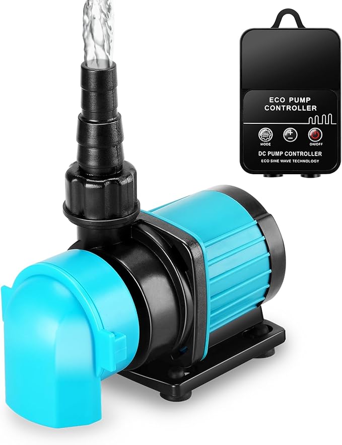320GPH Mini Aquarium DC Water Pump with Controller, DC24V 12W Submersible Return Pump for Fish Tank,for 20g to 50g nano desktop Aquariums,Fountains,Sump,Hydroponic