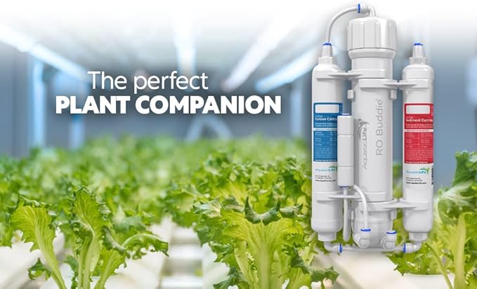 Aquatic Life RO Buddie 3-Stage Hydroponic Reverse Osmosis Water Filter System RO Filtration Unit, 75 GPD