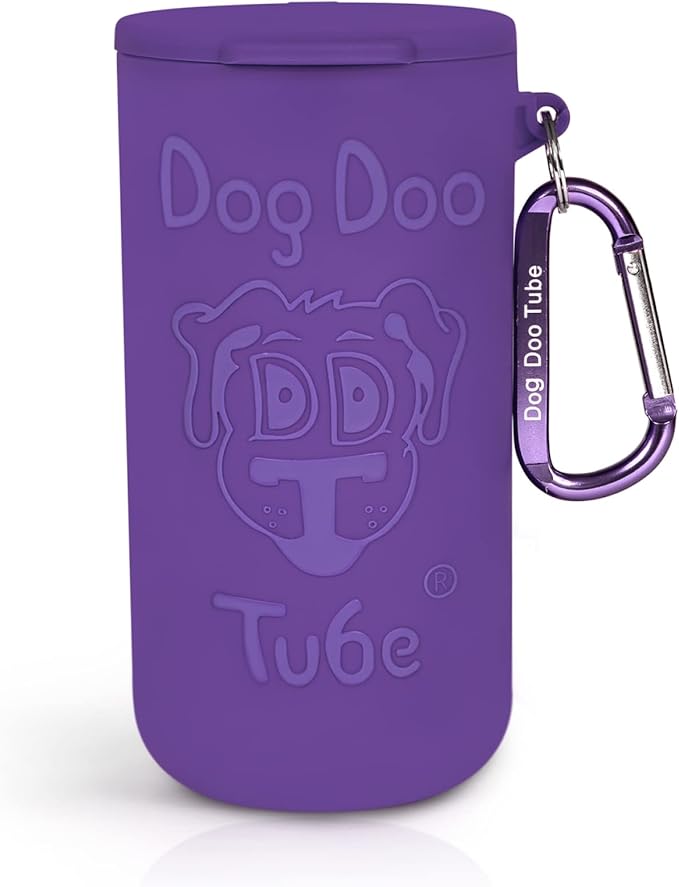 Dog Doo Tube Filled Dog Waste Bag Holders - Reusable Dog Poop Bag Tubes Designed to Keep in Odors and Germs