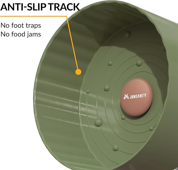 9.5" Silent Hamster Wheel, Exercise, Release Stress, Relieve Anxiety, Adjustable Height Stand, for Syrian Dwarf Hamster, Gerbil, Mice, Small Medium Sized Pets, Green
