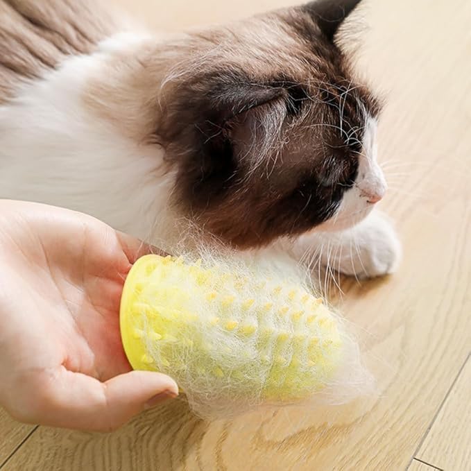 4PCS Cat Self-Groomer, Indoor Cat Brush, Adjustable Silicone Self-Cleaning Massage Tool for Dogs and Cats Scrubbing, Bathing, Massage, Hair Cleaning