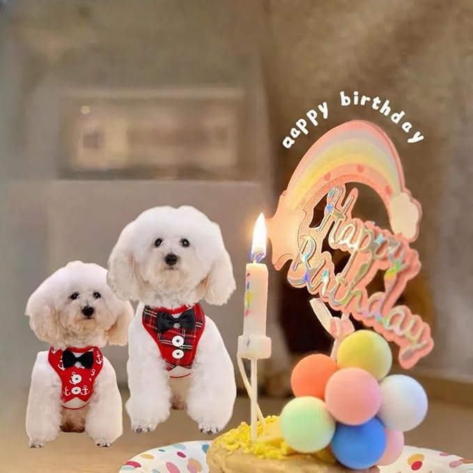 Dog Tuxedo for Wedding, Formal Pet Suit with Bow Tie and Leash, Adjustable Dog Costume for Small Medium Large Dogs, Birthday Christmas Halloween Party Apparel, M（8-14LB）