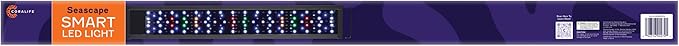 Coralife Fish Tank Aquarium Seascape WiFi/Bluetooth Smart LED Light Fixture, 48-54"