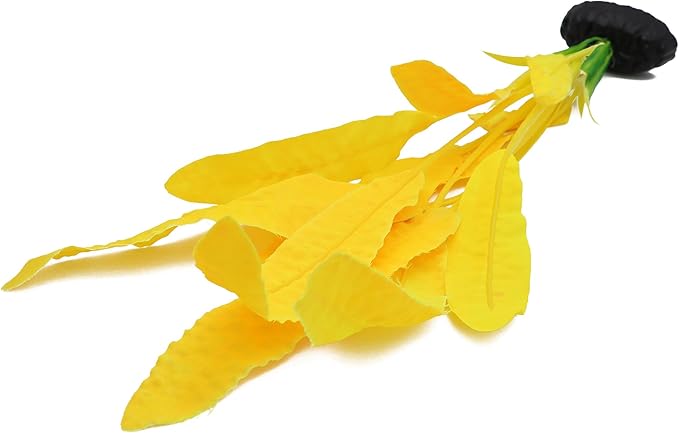 ALEGI Silk Aquarium Plants, 12 inch Artificial Silk Plants Decorations for Fish Tank,Aquarium Décor Plastic Plants (Yellow, 2 Pack)