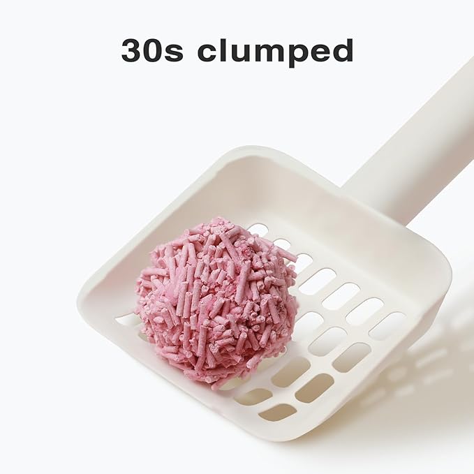 Cat Litter 12LB/2 Packs Dust-Free Clumping Tofu Cat Litter Quickly Absorb Odors Toilet Can Flush Into The Toilet Pure Natural tofu cat Litter (Peach)