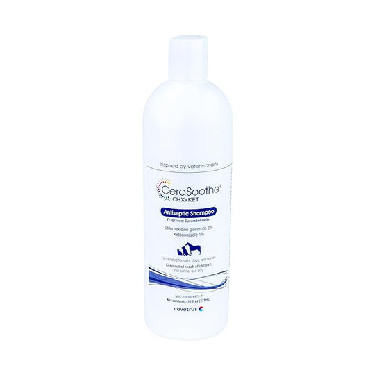 CeraSoothe CHX+KET Antiseptic Shampoo for Dogs, Cats, and Horses - 16oz