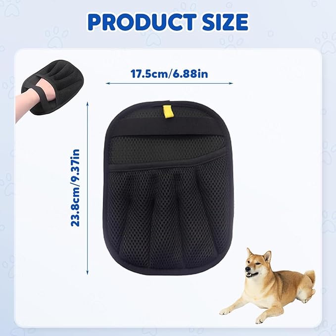 2025 New Upgrade Pet Hair Remover Electrostatic Gloves, Reusable Pet Hair Removal Glove, Cat & Dog Hair Removal Tool for Couch, Furniture, Carpet, Car Seat, Pet Grooming