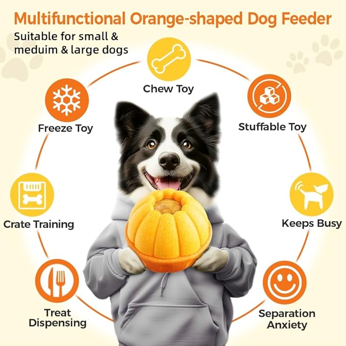 Dog Frozen Treat Toy to Keep Busy, Freezable Fillable Puzzle Treat Dispensing Toys, Dog Chew Toys for Aggressive Chewers, Interactive Enrichment Toys to Reduce Anxiety