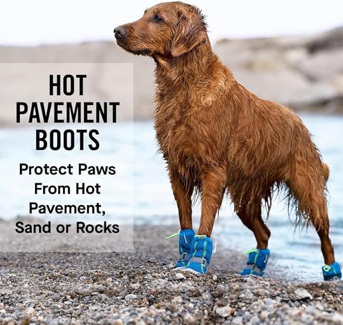 Canada Pooch Dog Boots for Hot Pavement - Dog Boots & Paw Protectors with Anti Slip Rubber | Water Friendly, Breathable Dog Shoes for Hot Days, Great for Dogs Grey - Size 1
