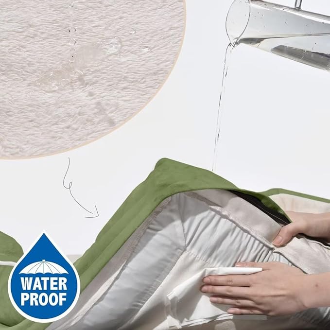 Comfort Expression XXL Orthopedic Dog Bed for Extra Large Dogs, Orthopedic Foam Dog Beds Washable, Waterproof Pet Sofa Couch with Removable Cover & Non-Slip Bottom(XX-Large,Light Green)