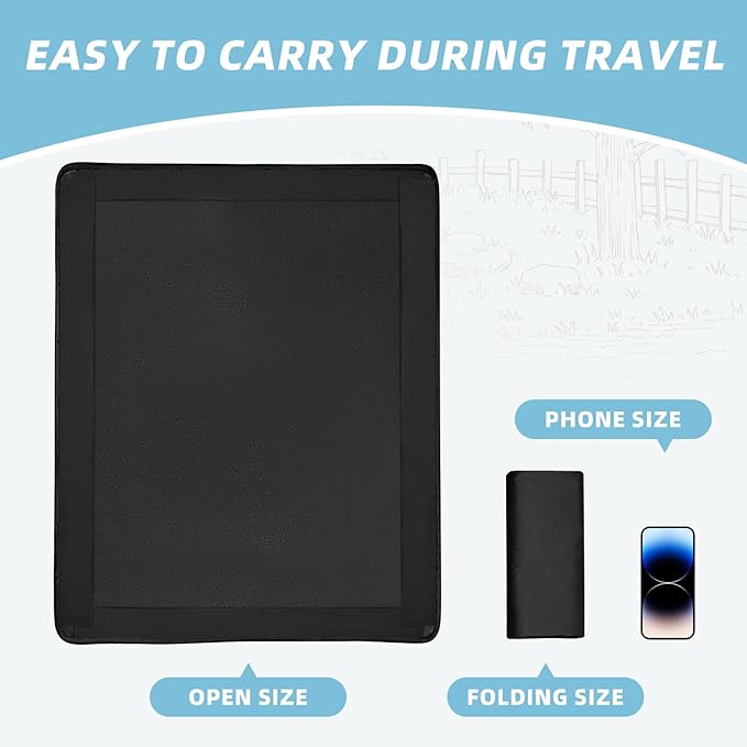 Dog Pee Pad Holder, Puppy Pad Holder, 14 Powerful Magnetic Clips, Indoor Dog Potty, Oxford Cloth Material, Fit 34x28 Pad, Black