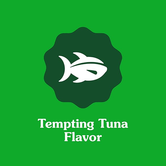 Greenies Feline Adult Dental Cat Treats, Tempting Tuna Flavor, 9.75 oz. Tub