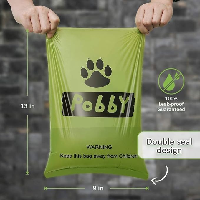 Dog Poop Bag Holder for Leash, 2 Pack Dog Poop Bag Dispenser, Sturdy and Guaranteed Leakproof Poop Bag Holders for Leashes, Dog Waste Bag Holder, Unscented, 2 Dispenser and 30 Bags By PobbY