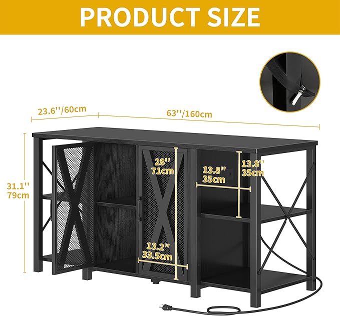 DWVO Reptile Tank Stand Aquarium Stand with Power Outlet & LED Light, 75/90/120 Gallon Terrarium Stand Cabinet - Heavy Duty Fish Tank Stand for Turtle Tank, Reptile Terrarium, 2000LBS Capacity, Black