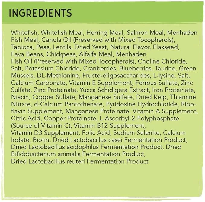 Blackwood Bounty Dry Cat Food, Whitefish & Lentil Recipe for All Life Stages, 10 Pound Bag, High Protein, Grain Free